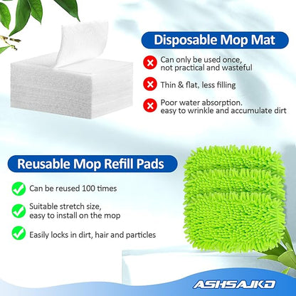 8Pcs for Swiffer Reusable Dry Sweeping Cloths Microfiber Wet Mop Pads Compatible with Swiffer Sweeper Mop ,Replacement Wet Mopping pad Refills & for Swiffer Sweeper Mop