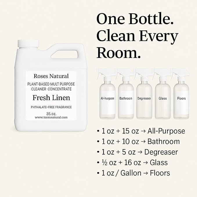 Multipurpose Cleaner Concentrate, 36 oz | Plant-Based, Non-Toxic, Biodegradable | Streak-Free Cleaning for Kitchen, Bathroom, Glass & Floors (Holiday Pine)