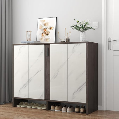 JSEVEM 16"×118" Thick White and Grey Marble Wallpaper Peel Stick Waterproof White Gray Marble Contact Paper Vinyl Wrap Glossy Self Adhesive Granite Tile Sticker for Kitchen Cabinets Table Countertops
