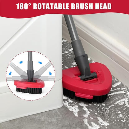 2 Pack Scrub Brush Replacement Head for O Cedar 2-Tanks RinsClean System, Spin Mop Replace Head Base, Shower Floor Scrubber, Hard Bristle Cleaning Brush for Bathroom Kitchen Wall Tile