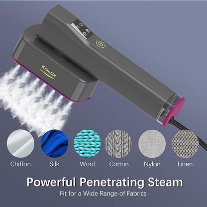 Portable Travel Steamer Iron for Clothes with LCD Touch Screen - 4 Mode Handheld Mini Clothing Steam Iron, Small Garment Steamer Ironing Machine, Hand Held Fabric Steamer for Home, Travel (120V ONLY)