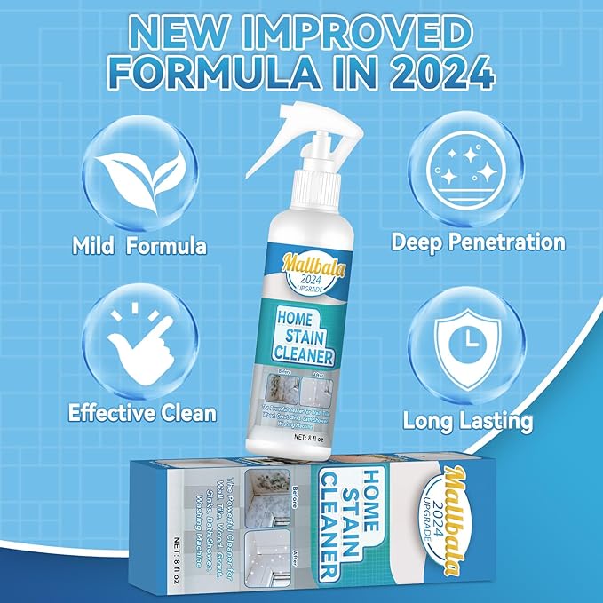 Mold Stain Cleanier Spray,Wall Cleaner Spray, All Purpose Cleaner Spray for Tiles, Walls, Ceiling, Deck, Wood, Brick, Showers, Kitchen, Sink, Grout, Washing Machine Gasket