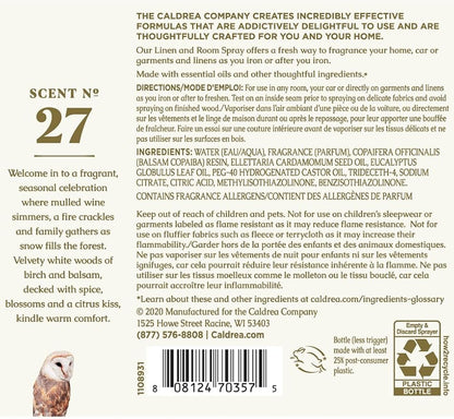 Caldrea Linen And Room Spray Air Freshener, Made With Essential Oils, Plant-Derived And Other Thoughtfully Chosen Ingredients, Gilded Balsam Birch, 16 Oz