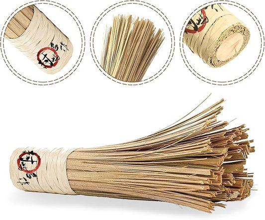 12-Inch Bamboo Wok Brush, Flat Brush, Kitchen Cleaning Brushes for Scrubbing and Cleaning Cooking Pots, Pans and Grilling Utensils (1 Pack)