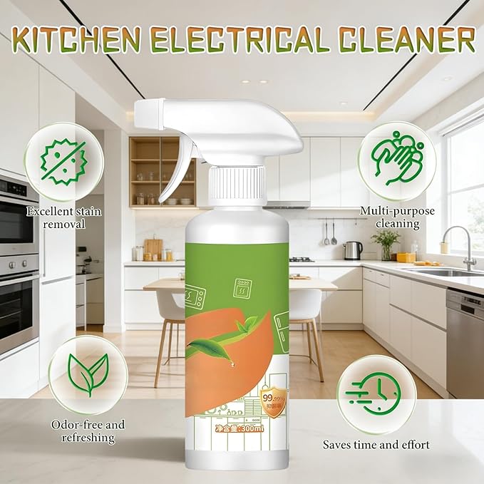 Fly Spray Clèanse Natural Enzyme Formula To Household Appliances,Multi-Purpose Cleaner,Electrolyzed Ion Kitchen Cleaner Spray,For Hold,Oven,Stove,Range Hood