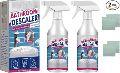 2025 New Bathroom Descaler Foam Cleaner, All Purpose Rinse Cleaning Foams Spray, Stubborn Stains Cleaner, Suitable for Faucets Bathtubs Tiles Glass (2pcs)