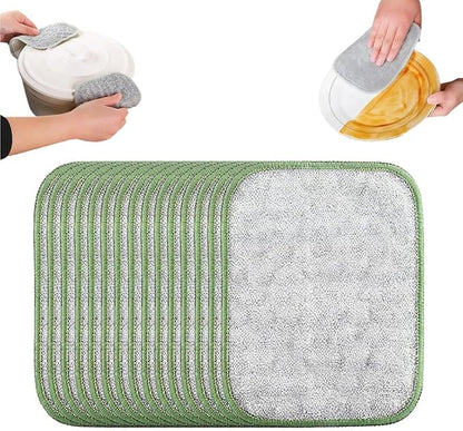 Multipurpose Steel Wire Cleaning Cloth - Double-Sided Scrub Rag for Kitchen Pots Pans Wet Dry (15)