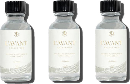 L'AVANT Collective Multipurpose Surface Cleaner Refill (Pack 3) | Provides a Powerful Clean to Remove Grease & Grime | Fresh Linen Scent | 3 x 1 FL oz/29.5 mL