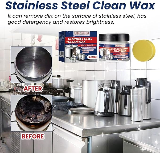 2PCS Stainless Steel Scratch Remover for Appliances, New Magical Nano-Technology Stainless Steels Cleaning Paste, Convenient Appliance Cleaner for Fridge,Stoves,Sinks and Metal Products