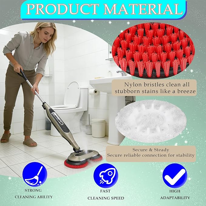 S8201 Steam Mop Pads Replacement Brush for Shark Steam Mop Replacement Pads for Shark S8002BRN S8001 S7001 S7201 S7000AMZ S7000 S7005 S7020 (Red)