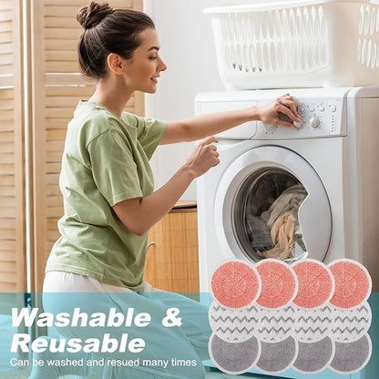 3897A Replacement Steam Mop Pads: 12 Packs Spin Mop Refills Compatible with Bissell Spinwave 3897A 3712C 3712W SmartSteam Scrubbing Steam Mop - Hard Floor Steam Mop Washable Pads (Heavy & Soft)