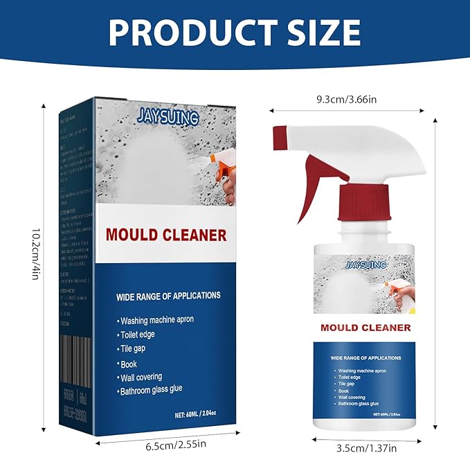 AUJ 2PCS Mould Cleaner Spray,Mould Cleaner Foam Spray,Powerful Multi-purpose Foam Cleaner,Spray Cleaner For Household Kitchen,Bathroom,Wall,Ceiling Stains Cleaner