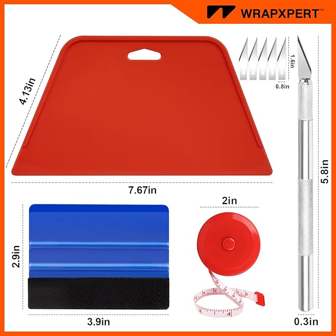 WRAPXPERT Wallpaper Tools, Wallpaper Kit for Peel and Stick Wall Paper Applying, Smoothing Tool Kit for Applying Adhesive Backsplash Tile, Window Film Installation, for Bathroom/Bedroom/Kitchen