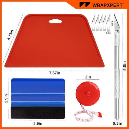 WRAPXPERT Wallpaper Tools, Wallpaper Kit for Peel and Stick Wall Paper Applying, Smoothing Tool Kit for Applying Adhesive Backsplash Tile, Window Film Installation, for Bathroom/Bedroom/Kitchen