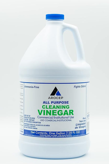 All-Purpose White Vinegar Cleaning Solution, 1 Gallon, Multi-Surface Cleaner for Hard Water Stains, Bathroom and Kitchen Surfaces, and Clothes, Effective Deodorizer