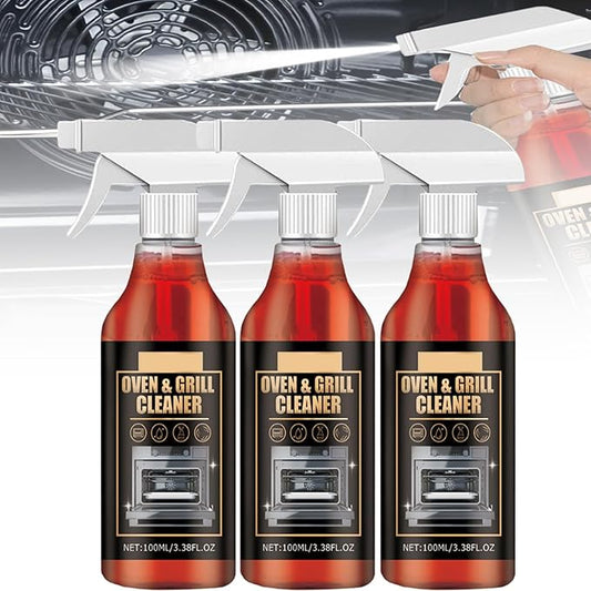 Oven And Grill Cleaner,Stovetop Cleaner,Heavy Duty Oven And Grill Cleaner Spray,For Stovetops, Grates, Stainless Steel- Removes Grease, Burnt-On Food & Grime (3PC)