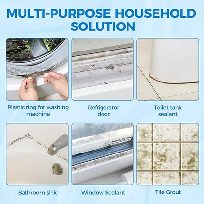 Mold Stain Remover Gel, Heavy Duty Washing Machine Cleaner, Multifunctional Stain Remover, Use on Home Sink,Toilet, Washing Machine, Seal Bathroom, Tile Grout Stains (8 Fl oz)