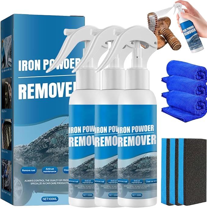 Multi-functional Quick-acting Rust Removal Spray, Portable Rust Remover Spray for Metal, Car Rust Removal Spray (3 Pcs/100ml)