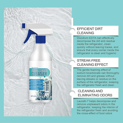 Refrigerator Cleane Spray,Deep Removes freezer Stains Grime,Desalting Odors Household Cleaning Spray,Fridge Hygiene Cleaner 4 oz