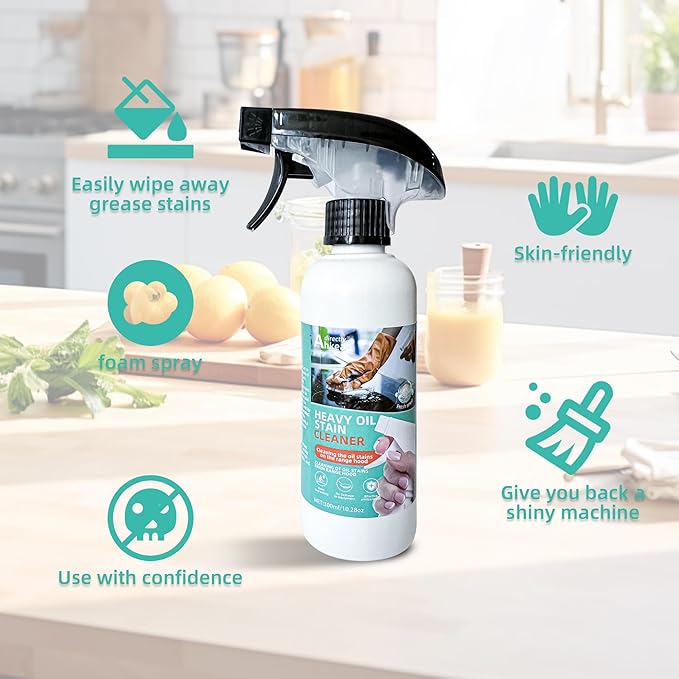 Heavy Duty Cleaner and Polish, Sciasi Kitchen Cleaner, Non-Scratch, All Purpose Cleaning Spray For Range Hoods, Countertops, Ovens, and Appliances, 1PCS
