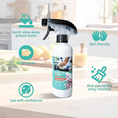 Heavy Duty Cleaner and Polish, Sciasi Kitchen Cleaner, Non-Scratch, All Purpose Cleaning Spray For Range Hoods, Countertops, Ovens, and Appliances, 1PCS