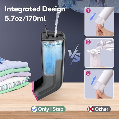 Mini Travel Steamer for Clothes,110-240V Portable Dual Voltage Steamer & Iron 2 In 1,Integrated 170ml Tank 25s Fast Heat,1.2lbs Travel Size Fabric Iron,Handheld Steaming Wrinkles Remover For Garments