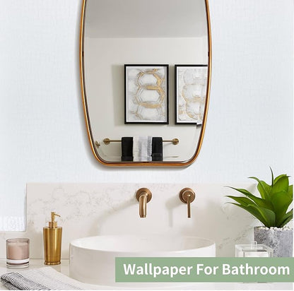 Peel and Stick Wallpaper 15.7" X 118" White Crocodile Wallpaper Easy Peel Off Removable Contact Paper Renter Friendly for Cabinet Bedroom