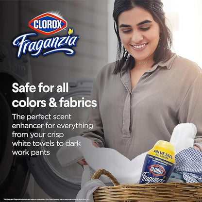 Clorox Fraganzia Laundry Scent Booster Crystals, In-Wash Fragrance Beads for Fresh-Smelling Clothes & Linens, Safe for All Fabrics & Colors, Easy-Pour Bottle, Vanilla Scent, 70 Oz - 6 Pack