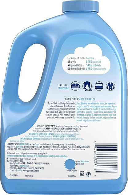 Febreez Fabric Extra Strength Refresher, Odor-Fighting 67.6 Fl Oz Air Freshener Refill