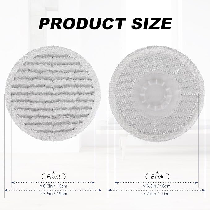 Pads for Shark Steam Scrub Mop: 12 Pack Spin Mop Refills Fit for Shark S7000 S7001 S7000C S7201 S7000AMZ S8201 S8001 S8000 Steam and Scrub Pads - Hard Floor Steam Mop Washable Pads S7001TGT