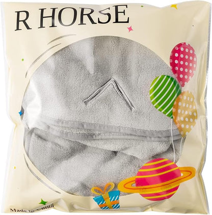 R HORSE 8Pcs Hanging Hand Towel with Loop, Grey Absorbent Coral Fleece Bathroom Hand Towel, Soft Thick Dish Cloth Decorative Quick Drying Dish Cloth, Washcloth for Kitchen Bathroom