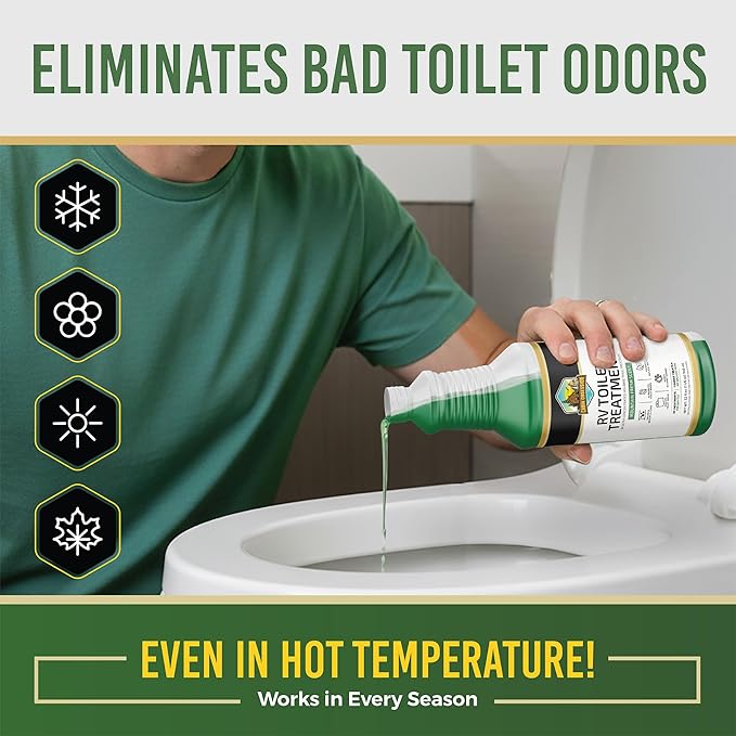 Cabin Obsession RV Toilet Treatment (32 oz) - 2x Ultra Concentrated Liquid RV Black Tank Treatment, Mountain Fresh Scent, 32 Treatments