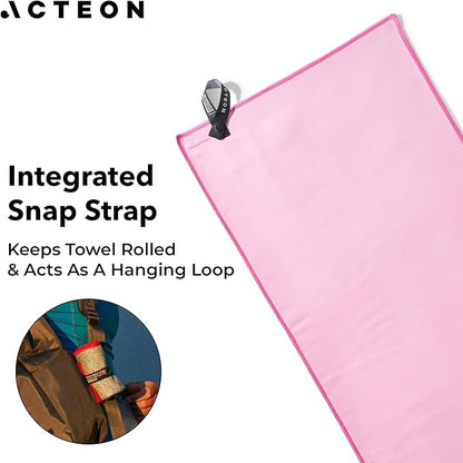 Acteon Microfiber Gym Towels 5 Pack – Quick Dry, Silver ION Odor-Free, Super Absorbent Sweat Towels for Women, Workout, Yoga, Pilates, Tennis, Running, Swimming, Travel – 16x30.5 Inch (Lavender Rose)