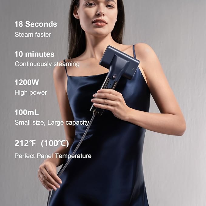 G10 Steamer for Clothes, Portable Iron and Travel Steamer, Handheld Garment Steamer, 0.9 lbs,1200W Mini Steam Iron for Travel and Home (Only for 120V) White