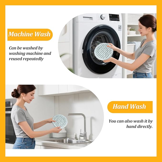 S7000 Replacement Steam Mop Pads for Shark S7001 S8201 S7000AMZ S8001 S7000 S7001TGT S7005 S7020 steam and Scrub mop Frosted Pad with Serrated Locator Ring（6Pack） (4 Gray 2 Blue)