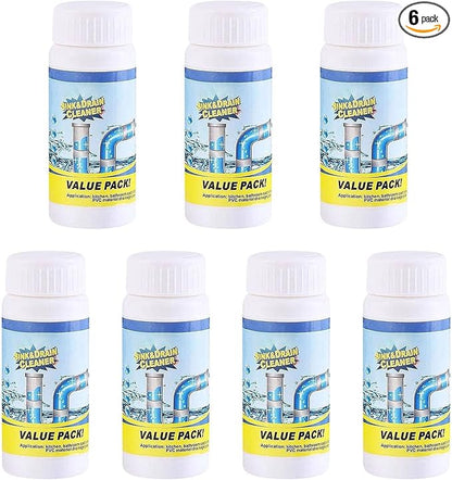 Sink and Drain Cleaner, Portable Powerful Pipe Cleaner, Cleaner Powder, Multi-Functional Foaming Pipe Unclogger, for Kitchen and Bathroom, Fast Acting Clog Remover (6)