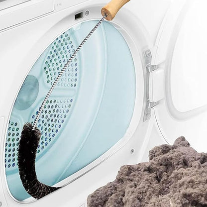 Crevice Cleaning Brush Set,Dryer Vent Trap Cleaner Kit,Flexible lint Remover, Long Coil Brush for Refrigerator Bathroom Kitchens Window Track (1pc)