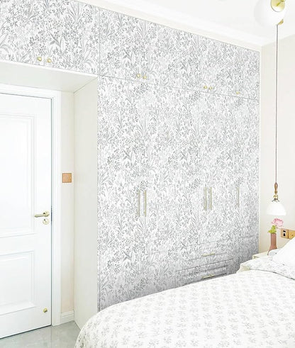 Heroad Boho Peel and Stick Wallpaper Floral Wall Paper Leaf Contact Paper for Cabinet Drawer Liner Removable Self Adhesive Wallpaper Stick on Walls Waterproof Vinyl Roll 15.5''x393''