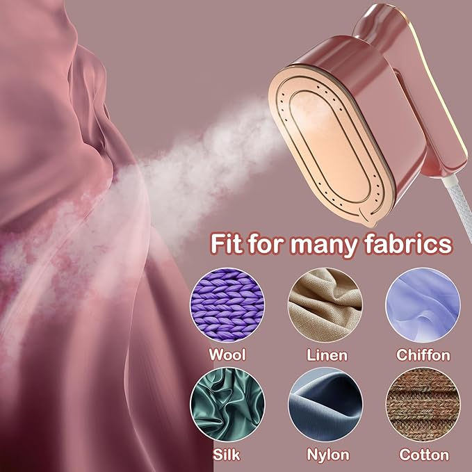 Travel Steamer Iron for Clothes Mini - Portable Ironing Machine Travel Small Size Portable Steamer Travel College Dorm Home Essentials (Winered)