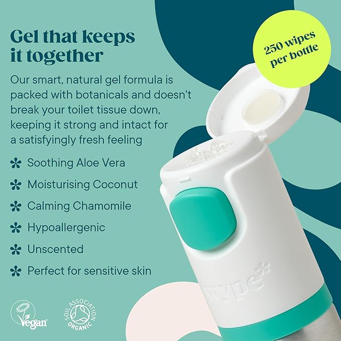 Wype | On The Go Bundle | Toilet Paper Gel | Flushable & Convenient Wet Wipes Alternative | Vacation Essentials | 3 x 1 fl oz