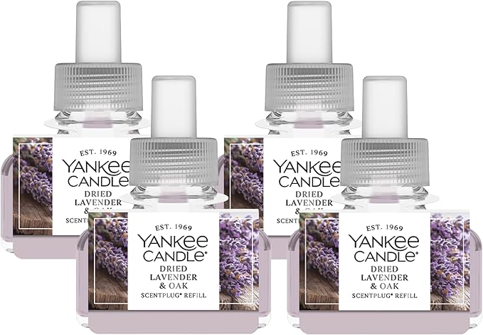 Yankee Candle Dried Lavender & Oak ScentPlug Refills (Pack of 4)