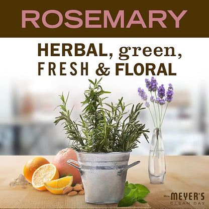 MRS. MEYER'S CLEAN DAY Liquid Dish Soap, Rosemary Scent, 16 ounce (Pack of 6)