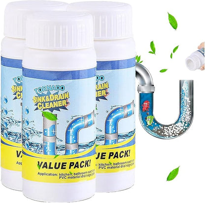Sink Drain Cleaner, 2025 New Sink and Drains Cleaner, Multi-functional Sink and Drains Cleaner Powder Cleaning, Drain Cleaner Foam Cleaner, Powerful Pipe Dredging Agent for Home Kitchen Toilet (3PCS)
