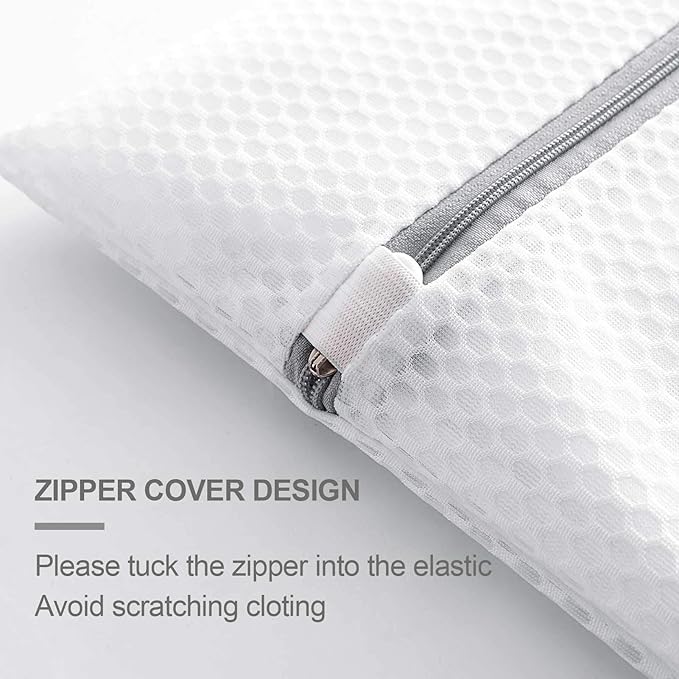 Mesh Laundry Bags for Delicates(2XL+2L), Laundry Bags Mesh Wash Bags, 125gsm Lingerie Bags