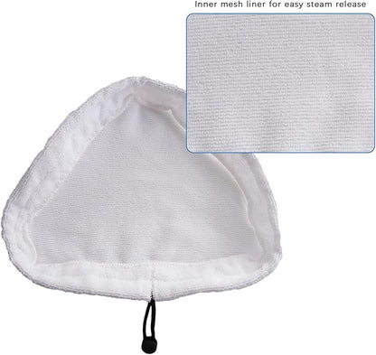 3Pcs Triangular Steam Mop Replacement Pads, Washable Microfiber Cleaning Pads 11.02 x 8.66 Inches