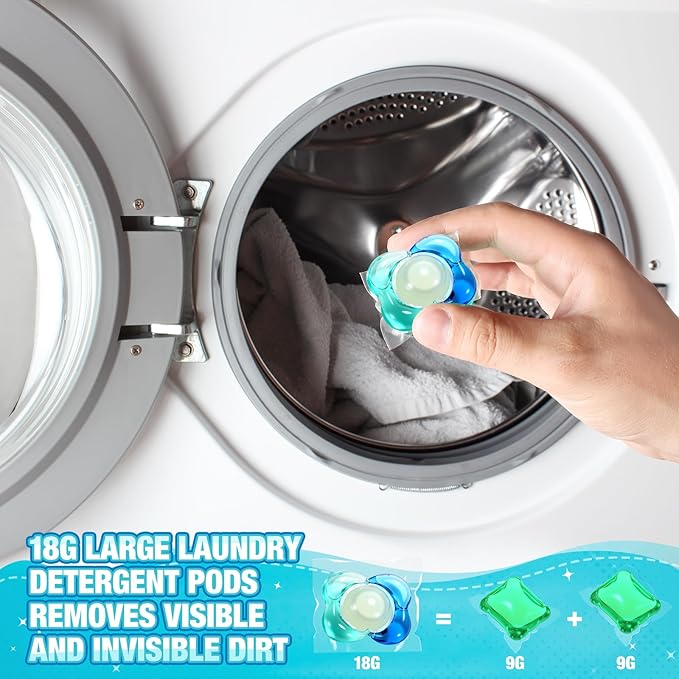 140 Count Laundry Detergent Pods Bulk 3 in 1 Laundry Detergent Pods Remover Eliminates Odors, Stains, Scent