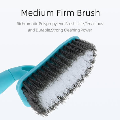 2-Pack Scrub Brush for Cleaning with Long Handle, Medium Firm Brush Bathroom Cleaning Supplies and Bathtub Cleaner and Shower Cleaning, Multi-Scene Use for Kitchen or Carpet