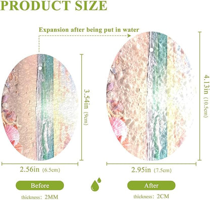 Seaside Beach Kitchen Scrub Sponges, Pop-up Kitchen Cleaning Sponges Reusable Dish Washing Sponges for Bathroom Household Cleaning 3 Pack - Non Scratch Scrubber