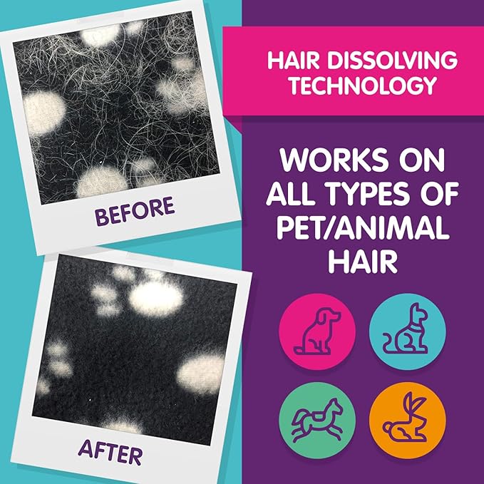 Vamoosh Pet Hair Dissolver | Pet Hair Remover for Washing Machines | Removes Odor Dissolves Dog, Cat, Animal Fur | Cleans Pet Bedding in Washing Machine | Easy to Use | 100g (Pack of 6)