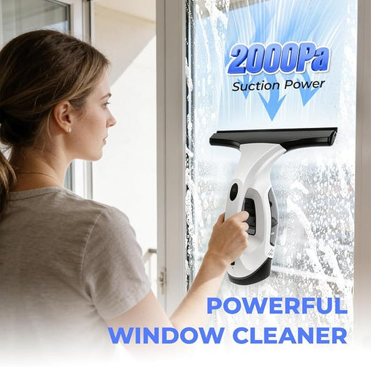 Window Vacuum Squeegee Cordless Electric Window Cleaner Tool 11 inches Window Cleaning Kit Shower Squeegee for Shower Doors, Mirrors, Car Windshields and Tiles